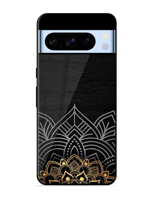 Decorative Golden Pattern Glossy Metal Phone Cover for Google Pixel 8 Pro Zapvi
