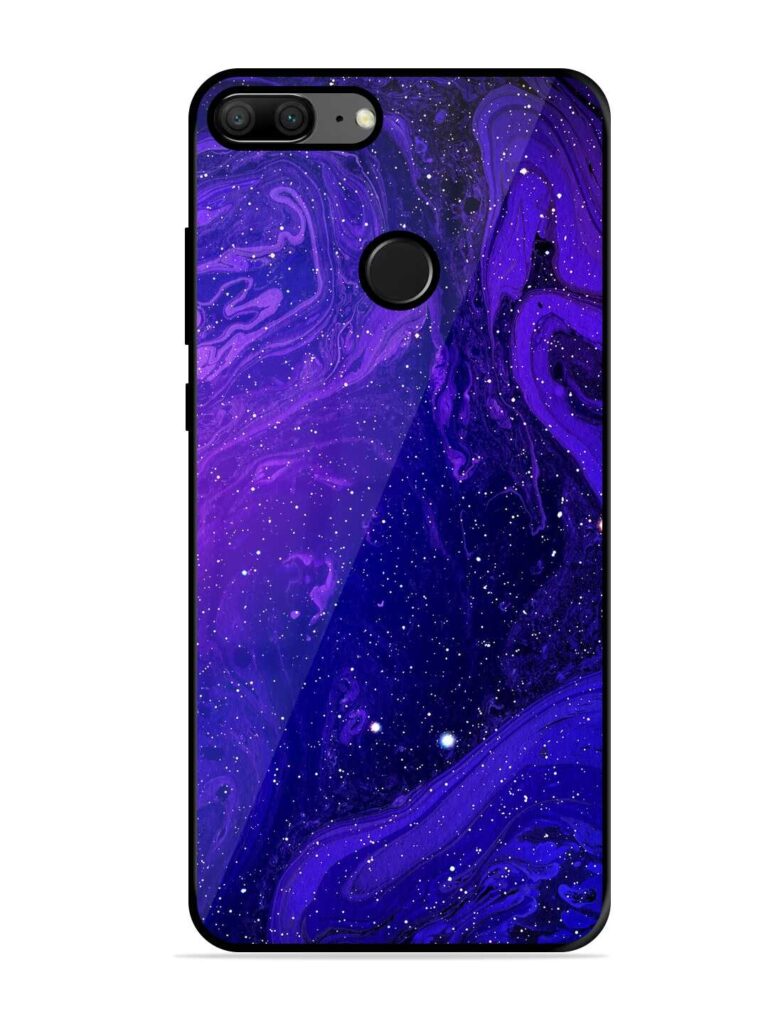 Galaxy Acrylic Abstract Art Glossy Metal Phone Cover for Honor 9 Lite Zapvi