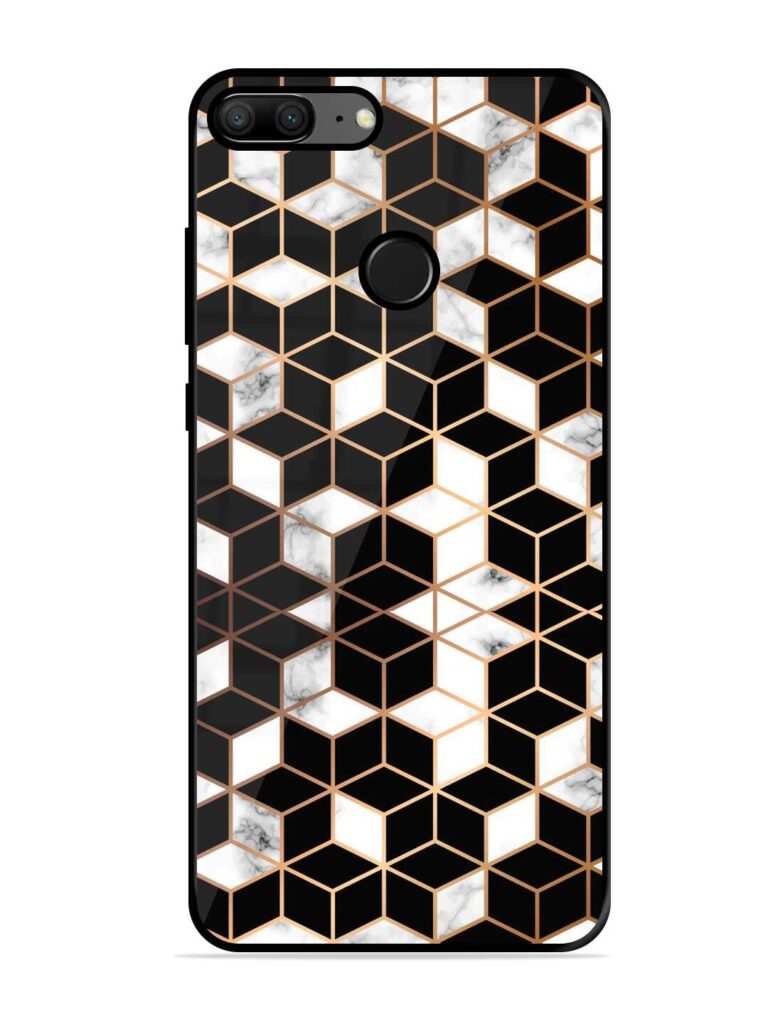 Vector Marble Texture Glossy Metal Phone Cover for Honor 9 Lite Zapvi