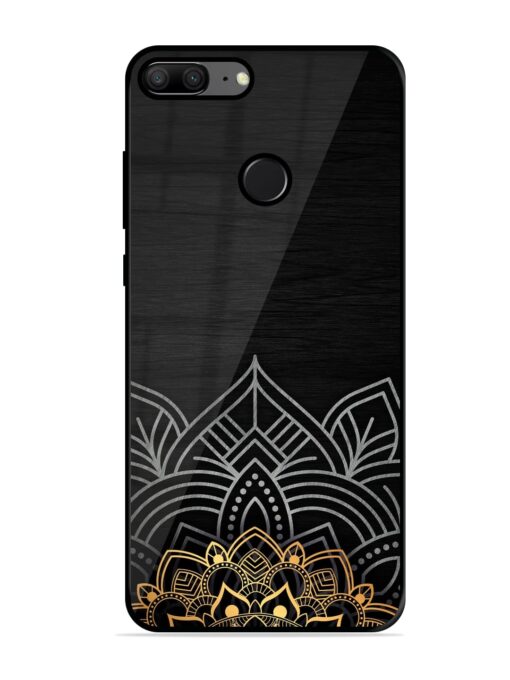 Decorative Golden Pattern Glossy Metal Phone Cover for Honor 9 Lite Zapvi