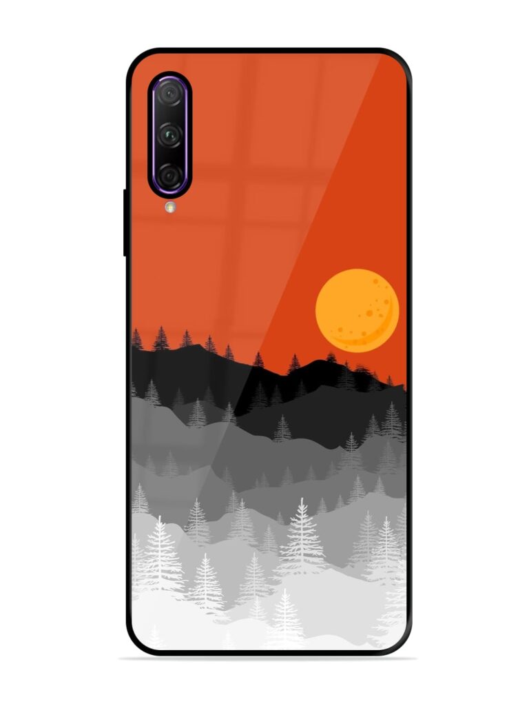 Mountain Lofi Sun Glossy Metal Phone Cover for Honor 9X Pro Zapvi