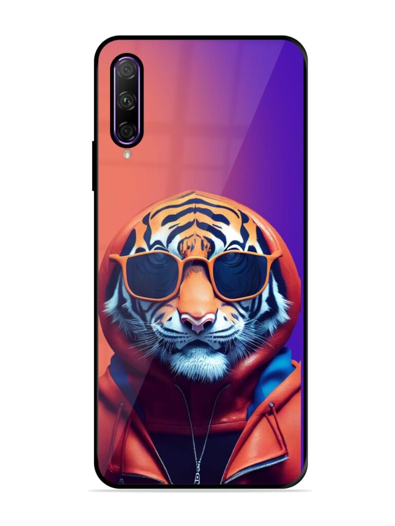Tiger Animation Glossy Metal Phone Cover for Honor 9X Pro Zapvi