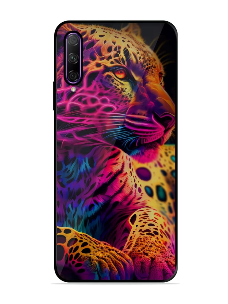 Leopard Art Glossy Metal Phone Cover for Honor 9X Pro Zapvi