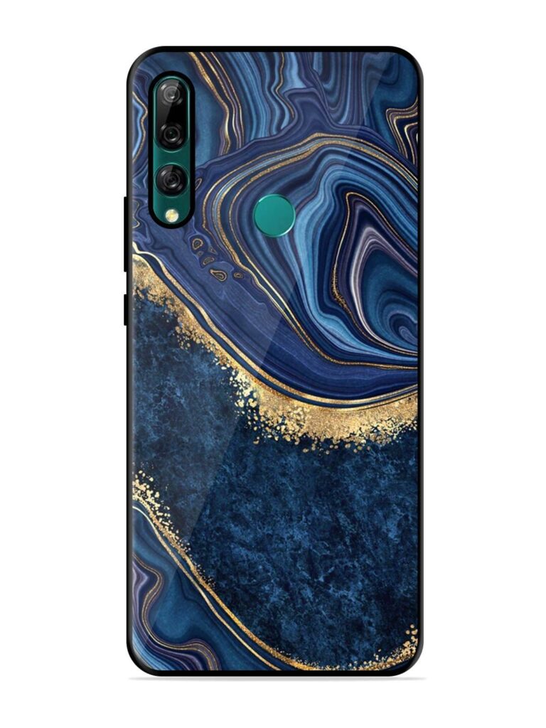 Abstract Background Blue Glossy Metal TPU Phone Cover for Honor Y9 Prime Zapvi