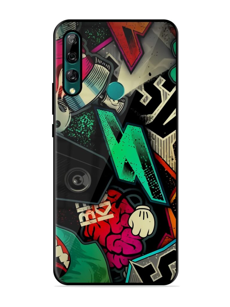 Graffiti Art Glossy Metal Phone Cover for Honor Y9 Prime Zapvi