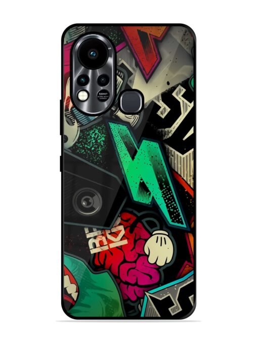 Graffiti Art Glossy Metal Phone Cover for Infinix Hot 11S Zapvi