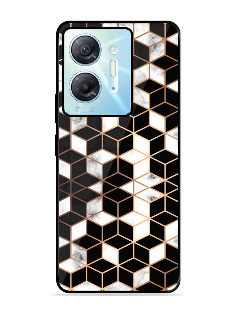 Vector Marble Texture Glossy Metal Phone Cover for Infinix Hot 30 (5G) Zapvi