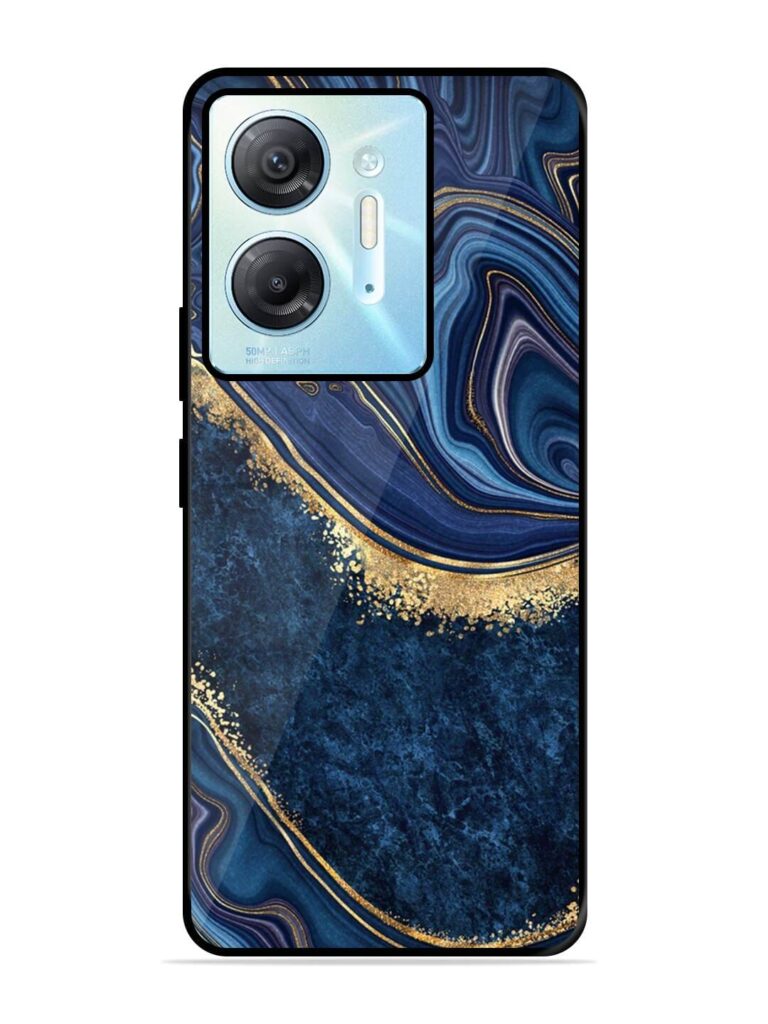 Abstract Background Blue Glossy Metal TPU Phone Cover for Infinix Hot 30 (5G) Zapvi