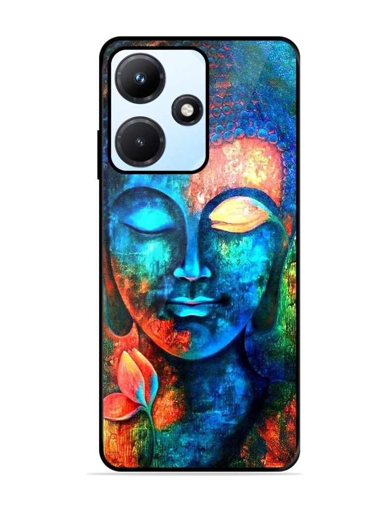 Buddha Painting Glossy Metal Phone Cover for Infinix Hot 30I Zapvi