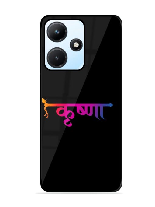 Krishna Typo Glossy Metal Phone Cover for Infinix Hot 30I Zapvi