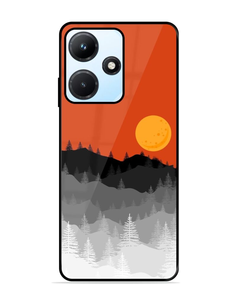 Mountain Lofi Sun Glossy Metal Phone Cover for Infinix Hot 30I Zapvi