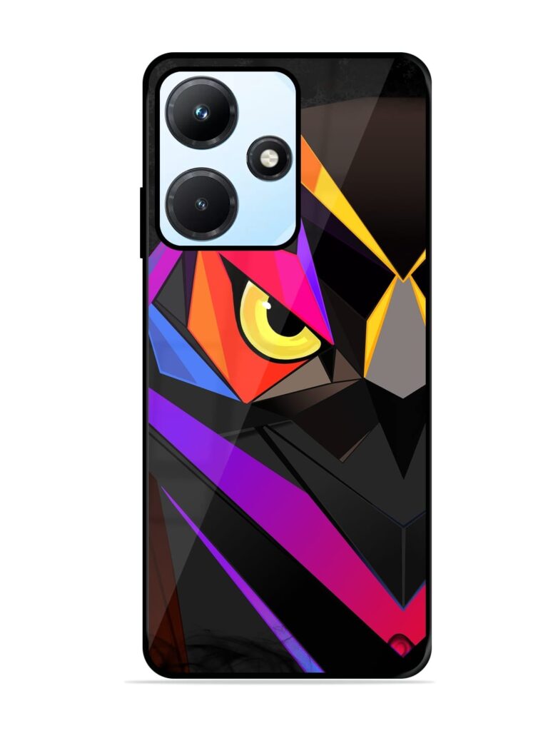 Wpap Owl Glossy Metal Phone Cover for Infinix Hot 30I Zapvi