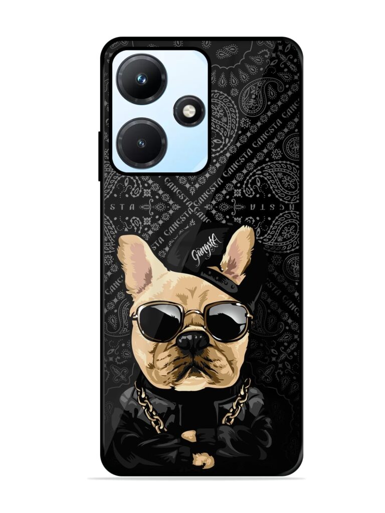 Gangsta Cool Sunmetales Dog Glossy Metal Phone Cover for Infinix Hot 30I Zapvi