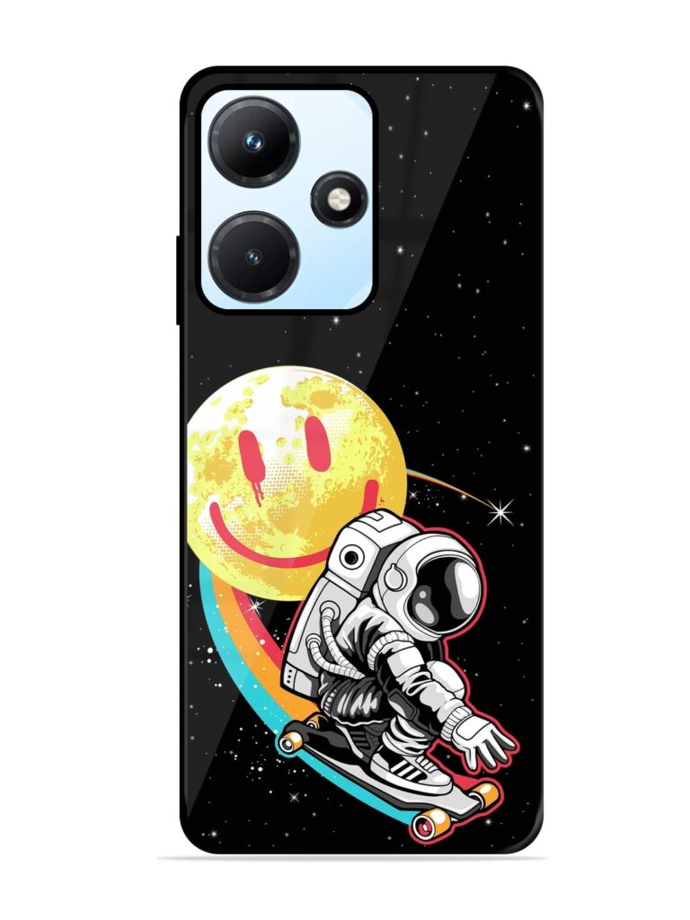 Astronaut Art Glossy Metal Phone Cover for Infinix Hot 30I Zapvi