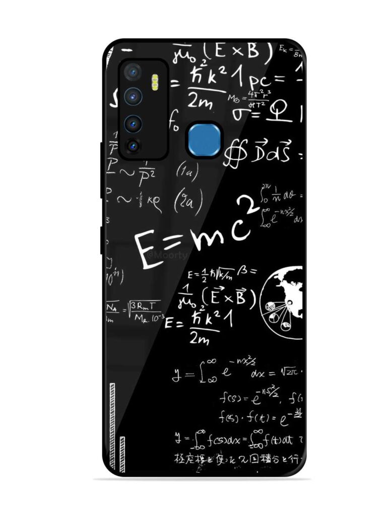 E=Mc2 Mass?Energy Equivalence Glossy Metal Phone Cover for Infinix Hot 9 Zapvi