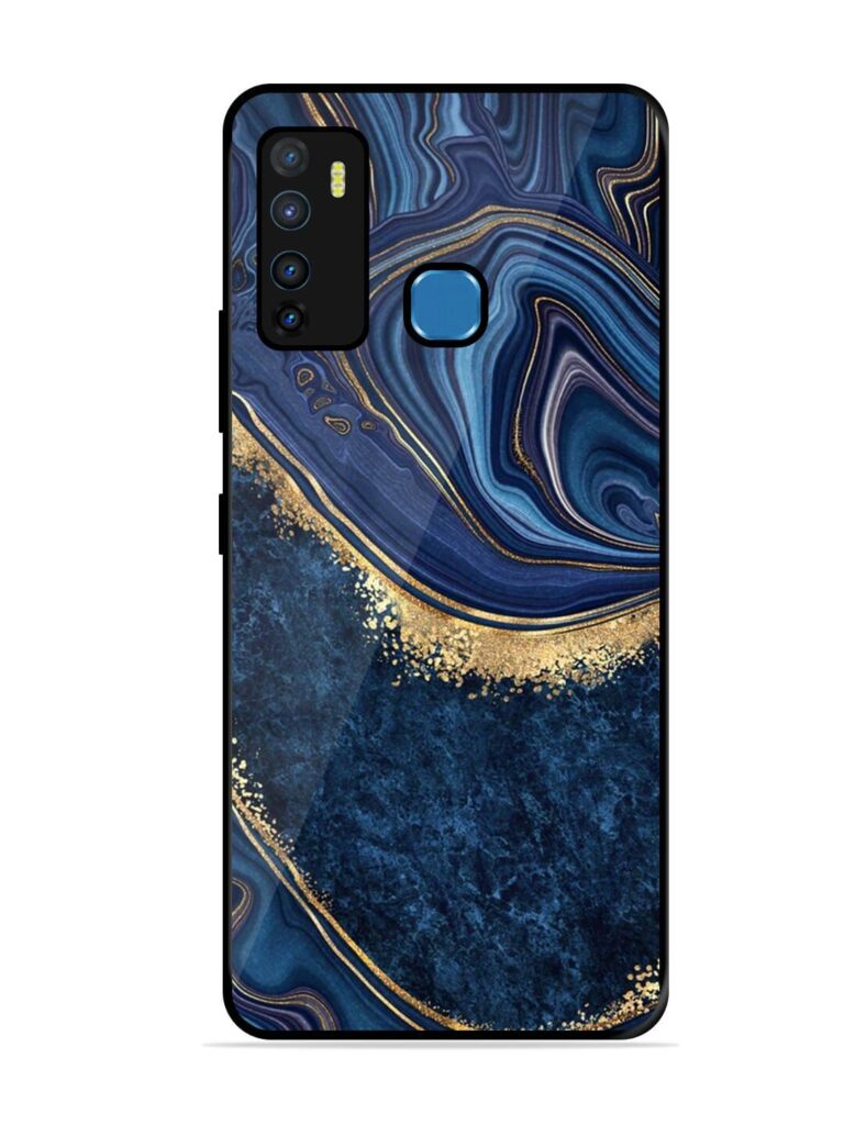 Abstract Background Blue Glossy Metal TPU Phone Cover for Infinix Hot 9 Zapvi