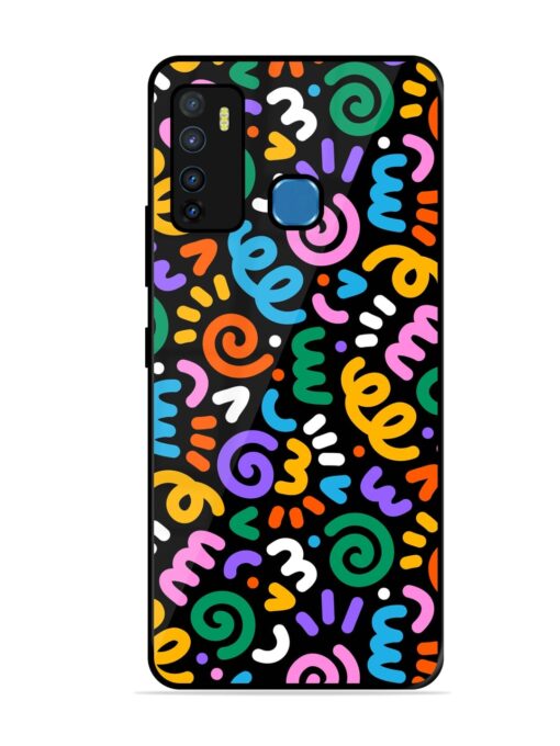 Colorful Seamless Vector Glossy Metal Phone Cover for Infinix Hot 9 Zapvi