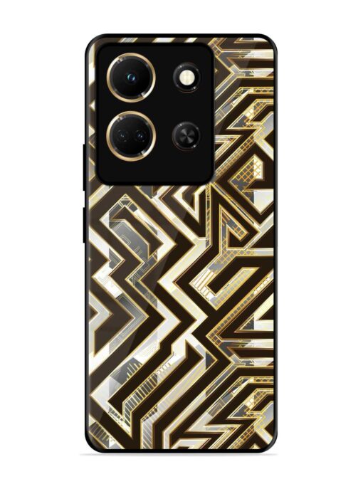 Technology Geometric Seamless Glossy Metal Phone Cover for Infinix Note 30 (5G) Zapvi