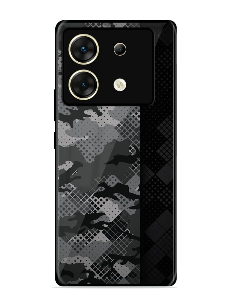 Dark Camouflage Glossy Metal Phone Cover for Infinix Zero 30 (5G) Zapvi