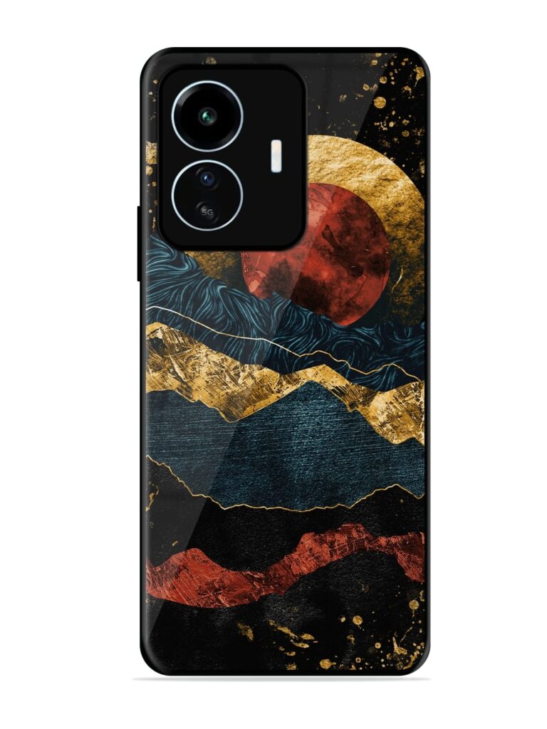 Gold Painting View Glossy Metal Phone Cover for Iqoo Z6 Lite Zapvi