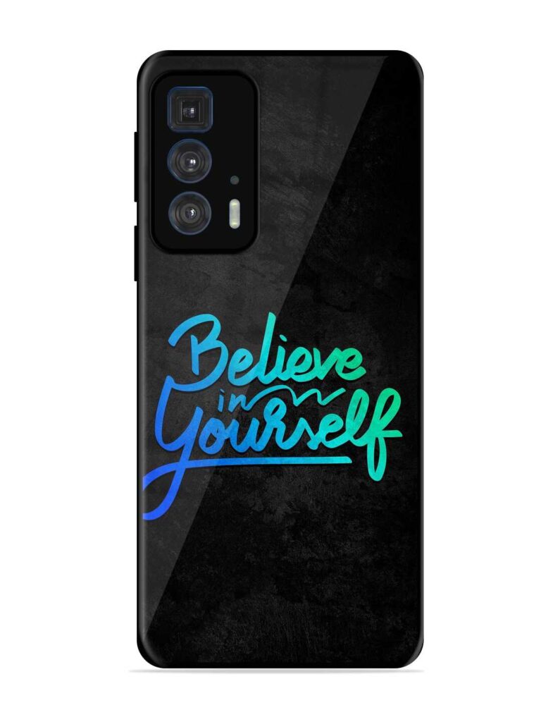 Believe In Yourself Glossy Metal Phone Cover for Motorola Edge 20 Pro Zapvi