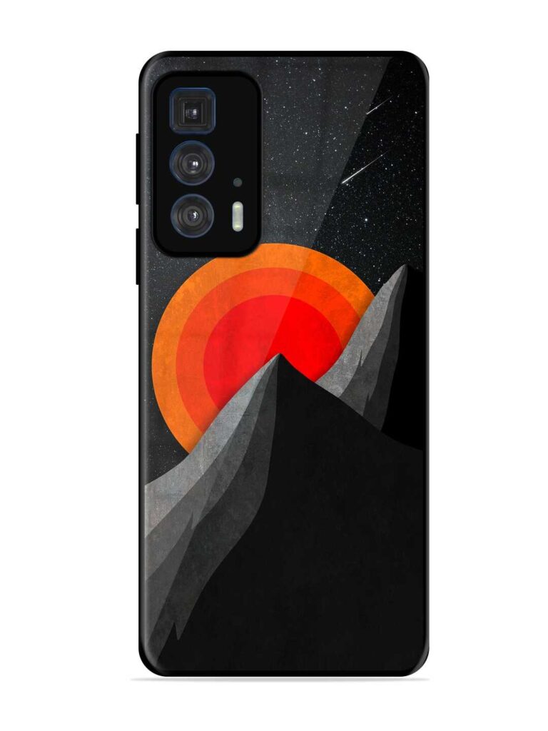 Black Mountain Glossy Metal Phone Cover for Motorola Edge 20 Pro Zapvi