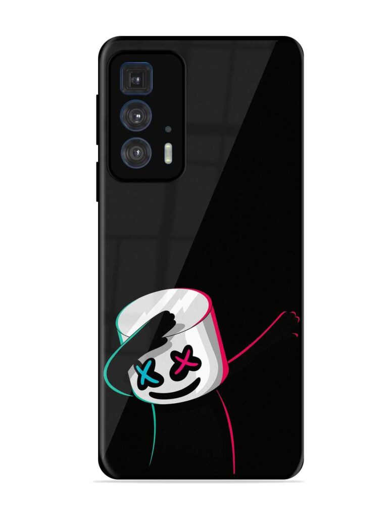 Black Marshmallow Glossy Metal Phone Cover for Motorola Edge 20 Pro Zapvi
