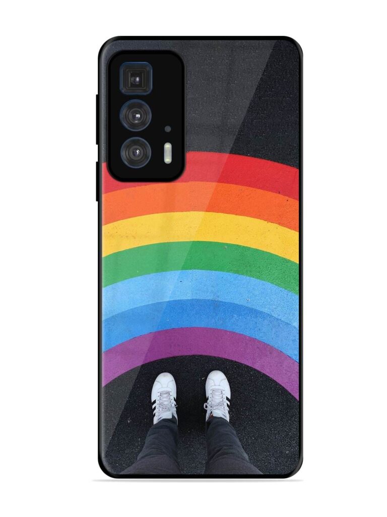 Legs Rainbow Glossy Metal TPU Phone Cover for Motorola Edge 20 Pro Zapvi
