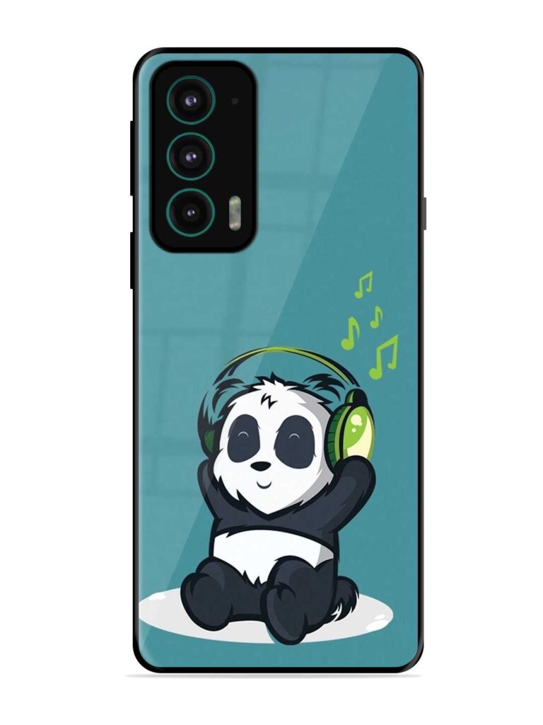 Music Panda Glossy Metal Phone Cover for Motorola Moto Edge 20 Zapvi