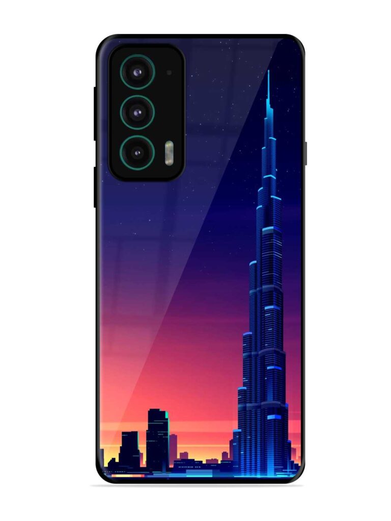 Burj Khalifa Abstract Glossy Metal Phone Cover for Motorola Moto Edge 20 Zapvi