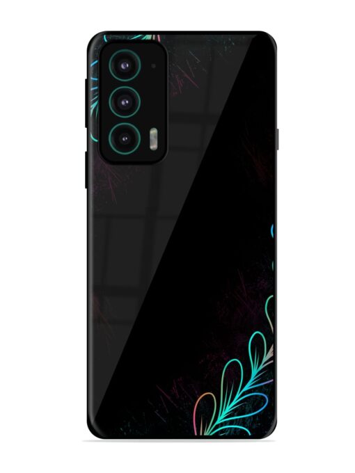 Decorative Line Art Glossy Metal Phone Cover for Motorola Moto Edge 20 Zapvi