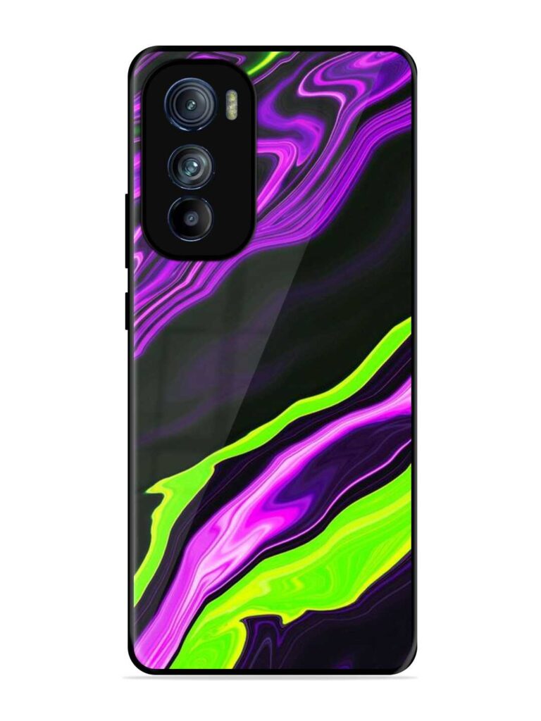 Bright Fluid Violet Glossy Metal Phone Cover for Motorola Moto Edge 30 Zapvi