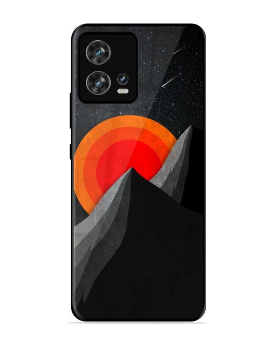 Black Mountain Glossy Metal Phone Cover for Motorola Moto Edge 30 Fusion Zapvi