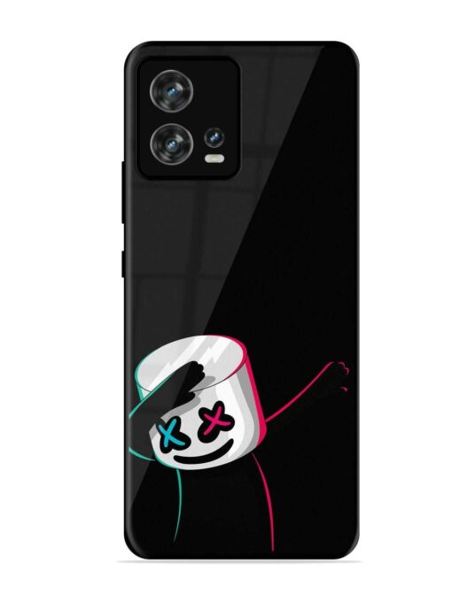 Black Marshmallow Glossy Metal Phone Cover for Motorola Moto Edge 30 Fusion Zapvi
