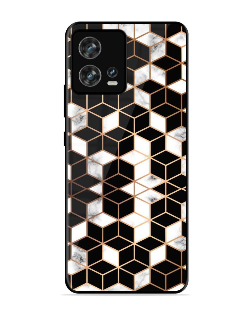Vector Marble Texture Glossy Metal Phone Cover for Motorola Moto Edge 30 Fusion Zapvi