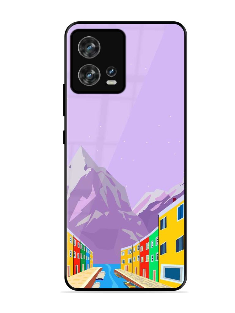 Venice City Illustration Glossy Metal Phone Cover for Motorola Moto Edge 30 Fusion Zapvi