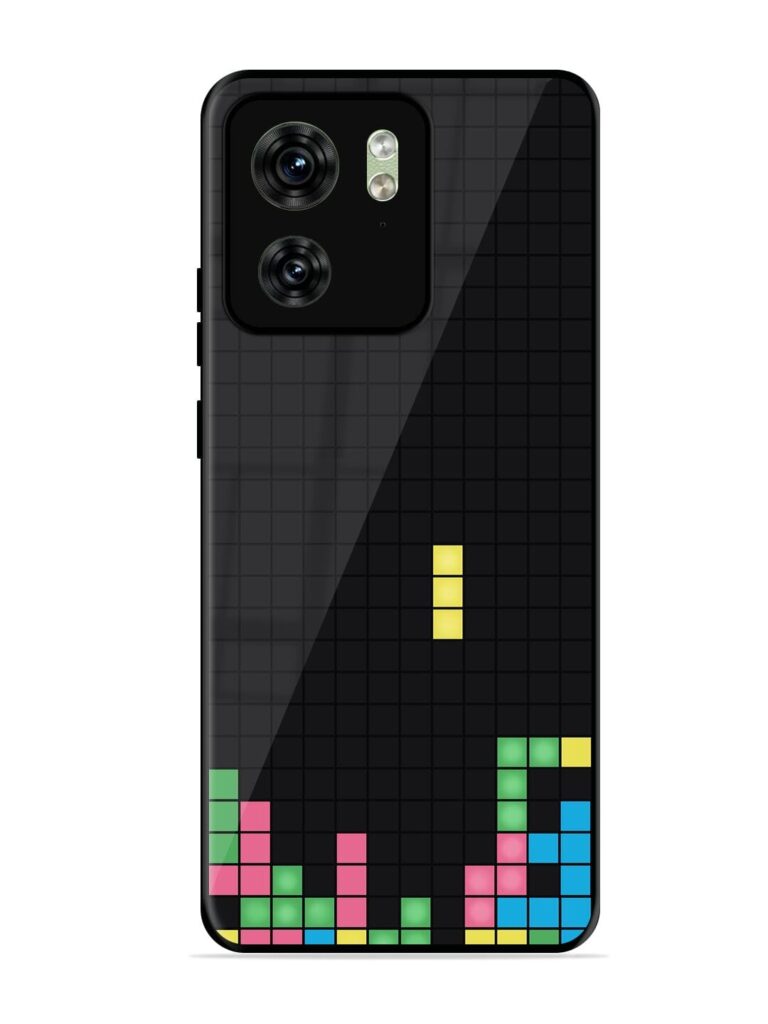 Square Game Glossy Metal TPU Phone Cover for Motorola Moto Edge 40 Zapvi