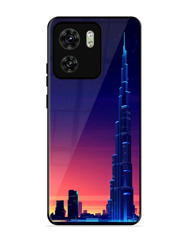 Burj Khalifa Abstract Glossy Metal Phone Cover for Motorola Moto Edge 40 Zapvi