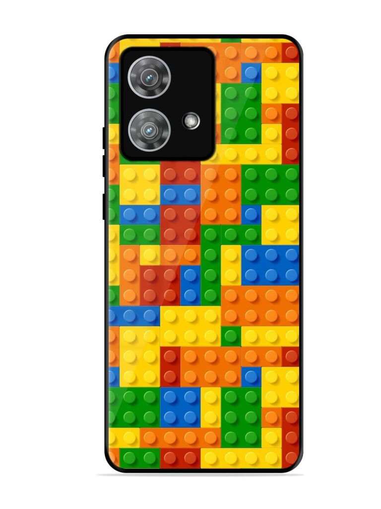 Building Blocks Glossy Metal TPU Phone Cover for Motorola Moto Edge 40 Neo Zapvi