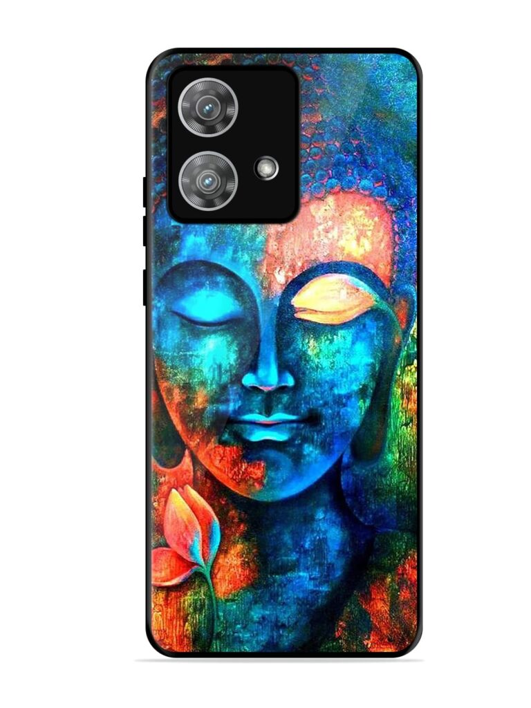 Buddha Painting Glossy Metal Phone Cover for Motorola Moto Edge 40 Neo Zapvi