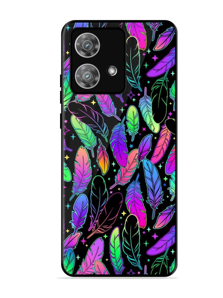 Bright Multi Colored Seamless Glossy Metal Phone Cover for Motorola Moto Edge 40 Neo Zapvi