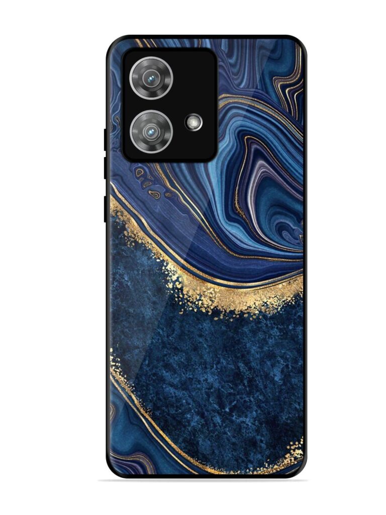 Abstract Background Blue Glossy Metal TPU Phone Cover for Motorola Moto Edge 40 Neo Zapvi