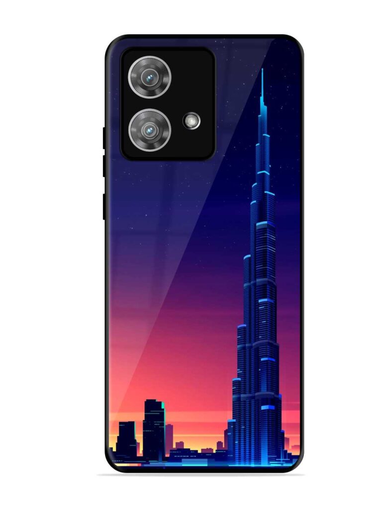 Burj Khalifa Abstract Glossy Metal Phone Cover for Motorola Moto Edge 40 Neo Zapvi