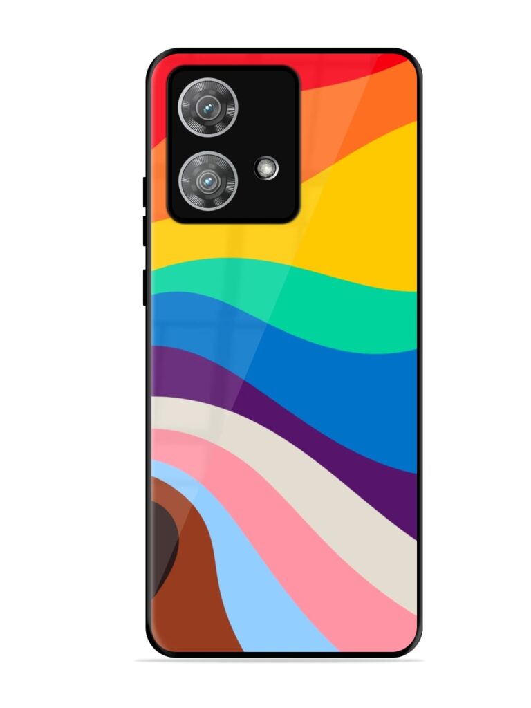 Minimal Pride Art Glossy Metal Phone Cover for Motorola Moto Edge 40 Neo Zapvi