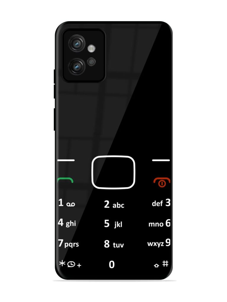 Retro Cellphone Bottons Glossy Metal Phone Cover for Motorola Moto G32 Zapvi