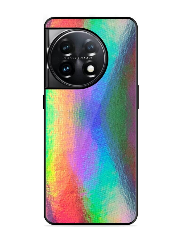 Colorful Holographic Background Glossy Metal TPU Phone Cover for Oneplus 11 (5G) Zapvi