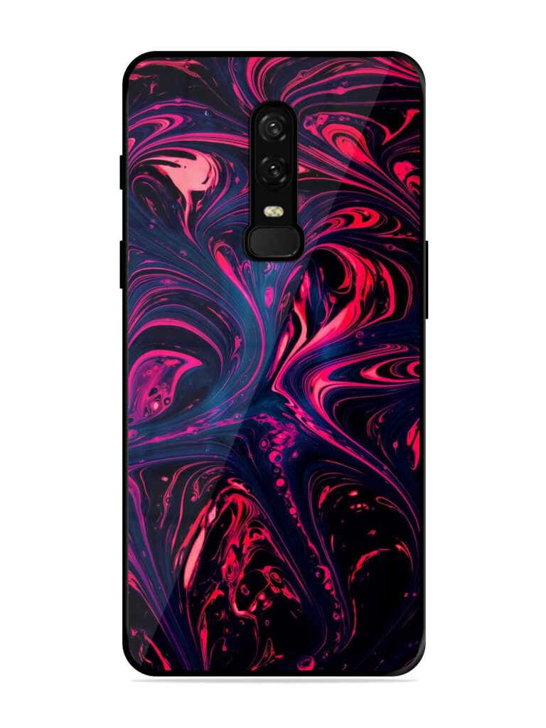 Abstract Background Glossy Metal Phone Cover for Oneplus 6 Zapvi
