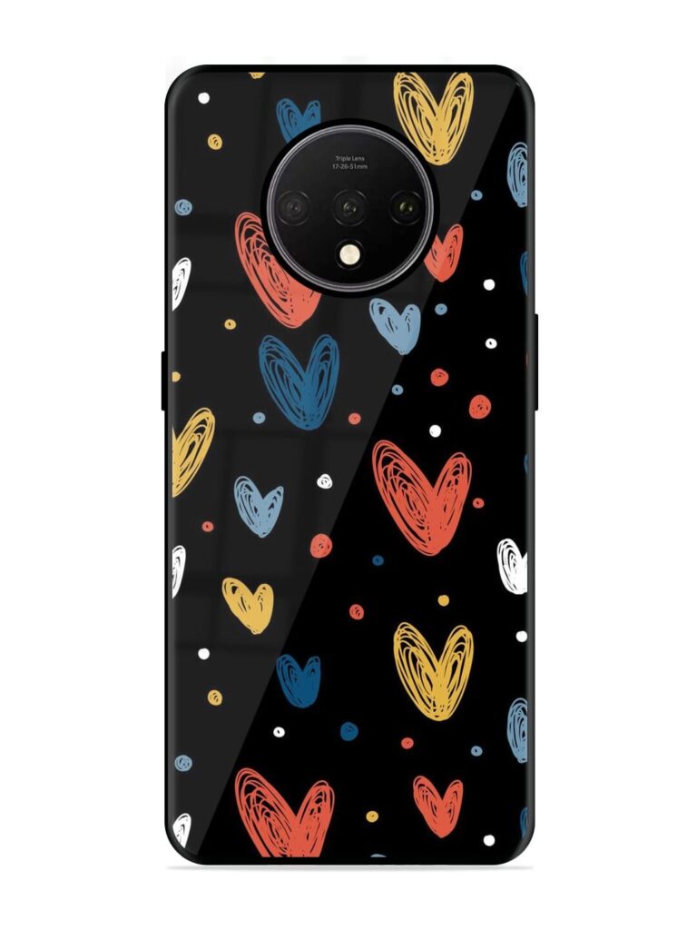 Happy Valentines Day Glossy Metal TPU Phone Cover for Oneplus 7T Zapvi