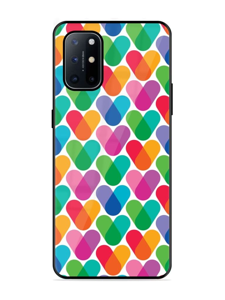 Overlapping Colors Colorful Glossy Metal TPU Phone Cover for Oneplus 8T (5G) Zapvi