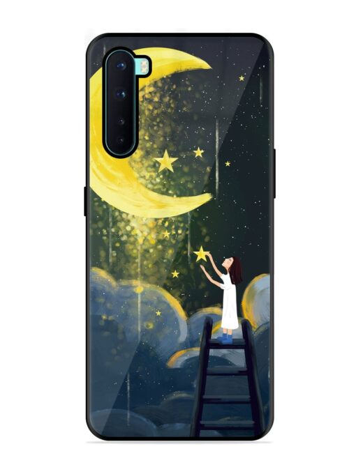 Moonlight Healing Night Illustration Glossy Metal TPU Phone Cover for Oneplus Nord Zapvi